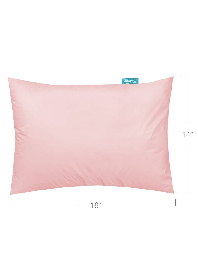 Biloban Natural Travel Toddler Pillowcase 2 Pack for Girls 100 Jersey Cotton Baby Pillowcase for Sleeping Fit Small Pillow for 12 x - Image 2