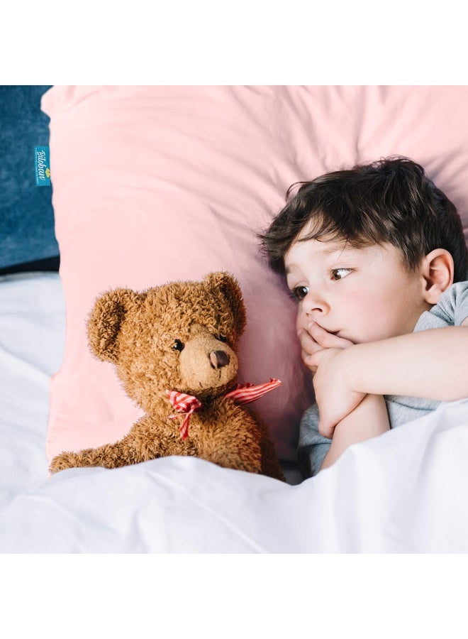 Biloban Natural Travel Toddler Pillowcase 2 Pack for Girls 100 Jersey Cotton Baby Pillowcase for Sleeping Fit Small Pillow for 12 x - Image 3