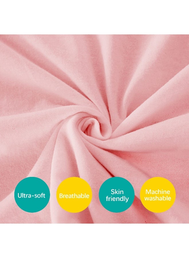 Biloban Natural Travel Toddler Pillowcase 2 Pack for Girls 100 Jersey Cotton Baby Pillowcase for Sleeping Fit Small Pillow for 12 x - Image 4