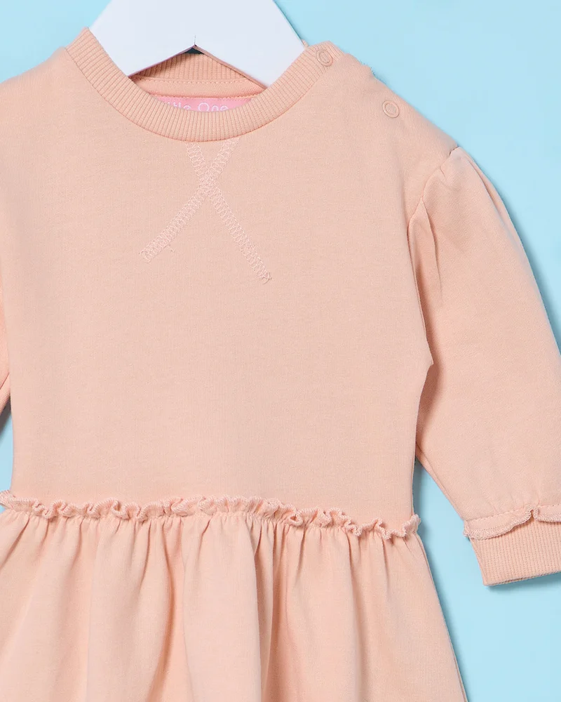 ردتاغ Infant Girls Pink Embellished Dress