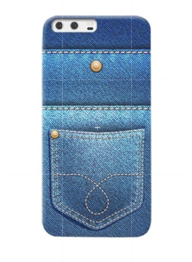 AMC DESIGN Thermoplastic Polyurethane Jeans Pattern Case Cover For Huawei P10 Plus Blue