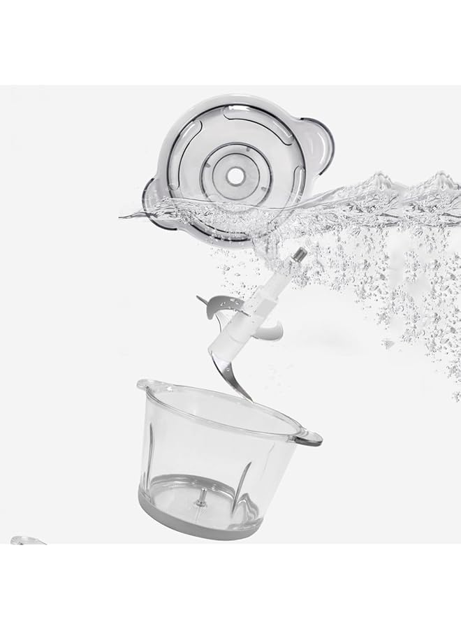 إيروريكس محضر طعام 3 لتر، مفرمة لحم كهربائية بقوة 400 وات مع شفرتين بمستويين، قاطع مطبخ بسرعتين للخضروات والبصل والثوم واللحوم والمكسرات وأطعمة الأطفال، أسود وأخضر، 3 لتر - Image 4