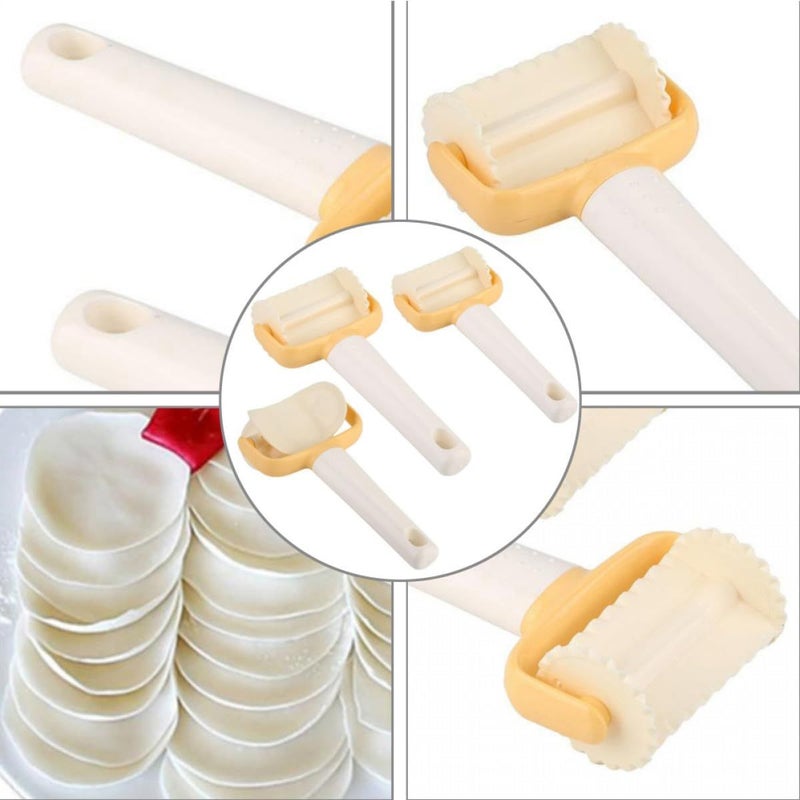 Plastic Cookie Cutter Set 3pcs Wavy Edge Baking Tool for Dough - Image 4