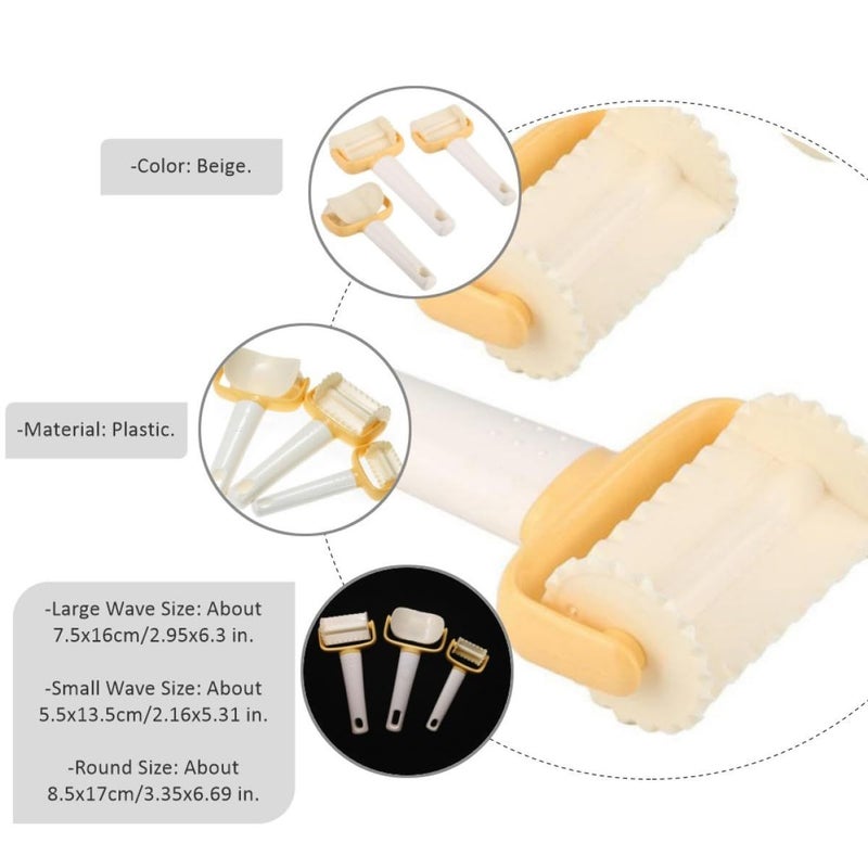 Plastic Cookie Cutter Set 3pcs Wavy Edge Baking Tool for Dough - Image 3
