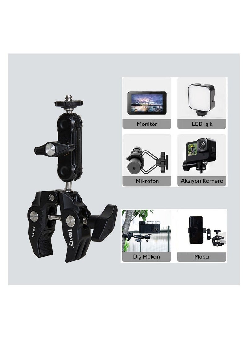 Jmary Sr-56 Super Clamp For Mobile Gopro And Camera - Image 3