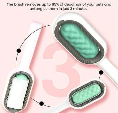 CLICKSWIFT 4 in 1 Universal Pet Knots Remover Multifunction Pet Cleaning Comb, Portable Stylish Durable Pet Comb Brush, Hair Brushing Tool For Pet Hair Cleaning And Grooming Gently Multicolor 1 PCS - Image 4
