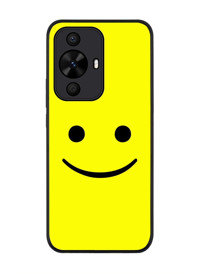 Stylizedd Rugged Black edge case for Huawei nova 12s / Huawei nova 11/ Huawei nova 12 Lite 4G, Slim fit Flexible Anti Drop Thin Cover - Blimey Smiley - Image 1