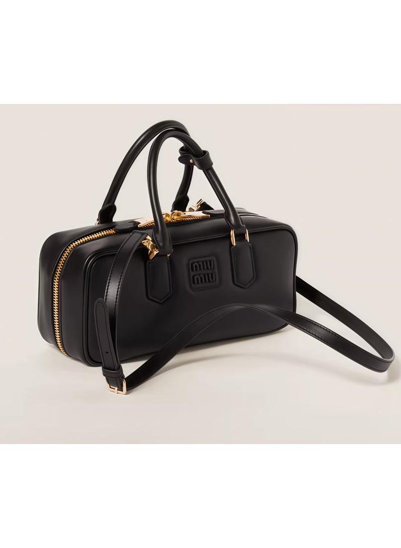 Miu Miu Matelassé Nappa Leather Women's Bag, Women's Tote Bag, Women's Shoulder Bag, Women's Cross body Bag, Women's Handbag, Black - Image 4