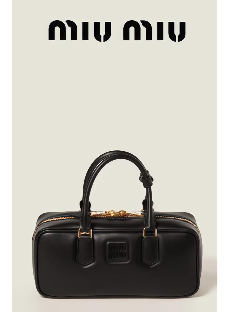 Miu Miu Matelassé Nappa Leather Women's Bag, Women's Tote Bag, Women's Shoulder Bag, Women's Cross body Bag, Women's Handbag, Black - Image 1