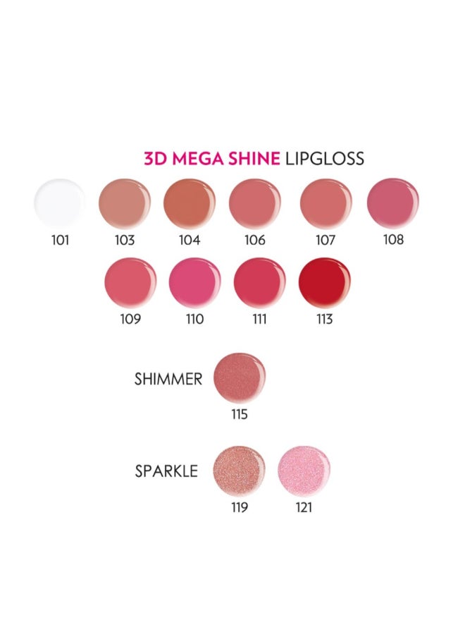 Golden Rose GR 3D MEGA SHINE LIPGLOSS NO: 116  - Image 3