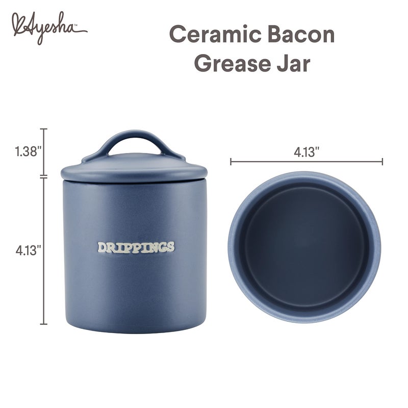 Ayesha Curry Ceramics Bacon Grease Jar/Container, 21 Ounce - Anchor - Image 2