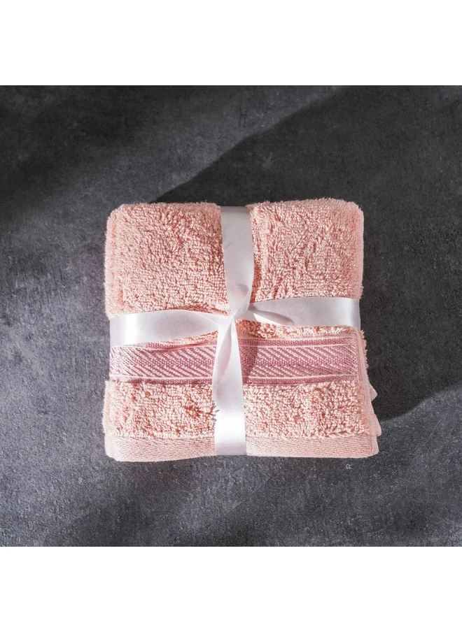 DANUBE HOME Ecotwist Face Towel 4-Piece Set 33x33 Cm Peach