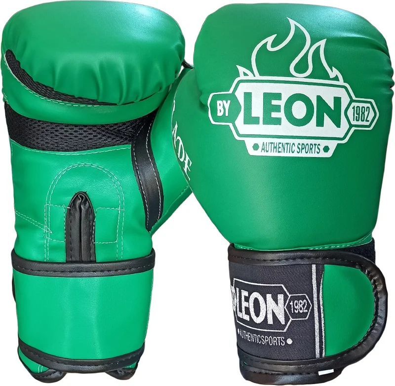 باي ليون 1982 Leon Blade Training Boxing, Kickboxing and Muay Thai Gloves Green 8 Oz