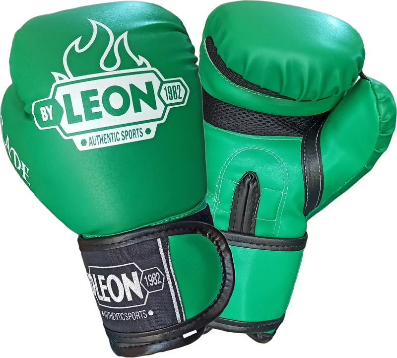 باي ليون 1982 Leon Blade Training Boxing, Kickboxing and Muay Thai Gloves Green 8 Oz