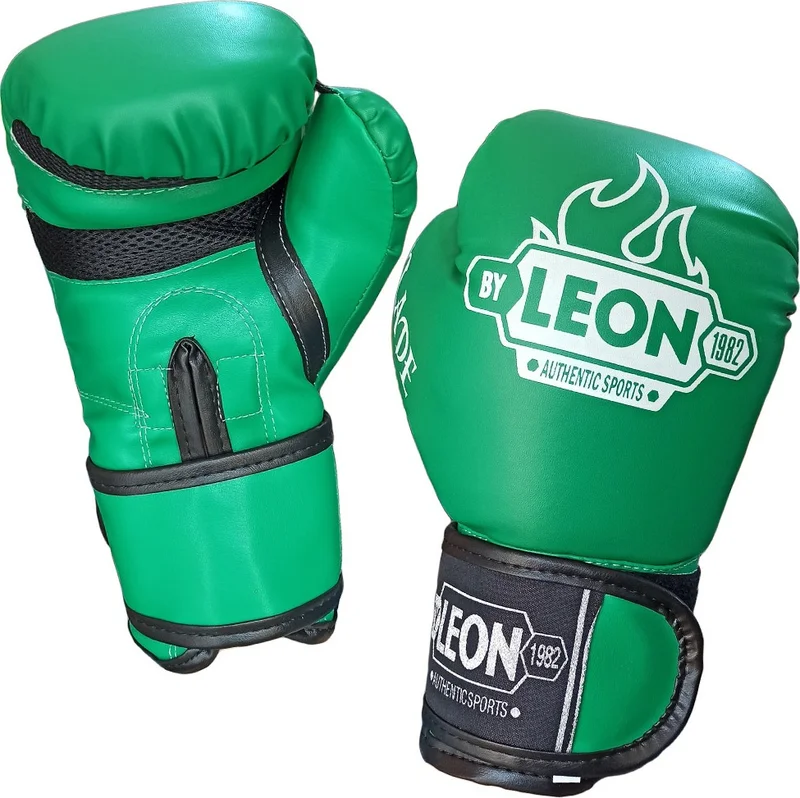 باي ليون 1982 Leon Blade Training Boxing, Kickboxing and Muay Thai Gloves Green 8 Oz