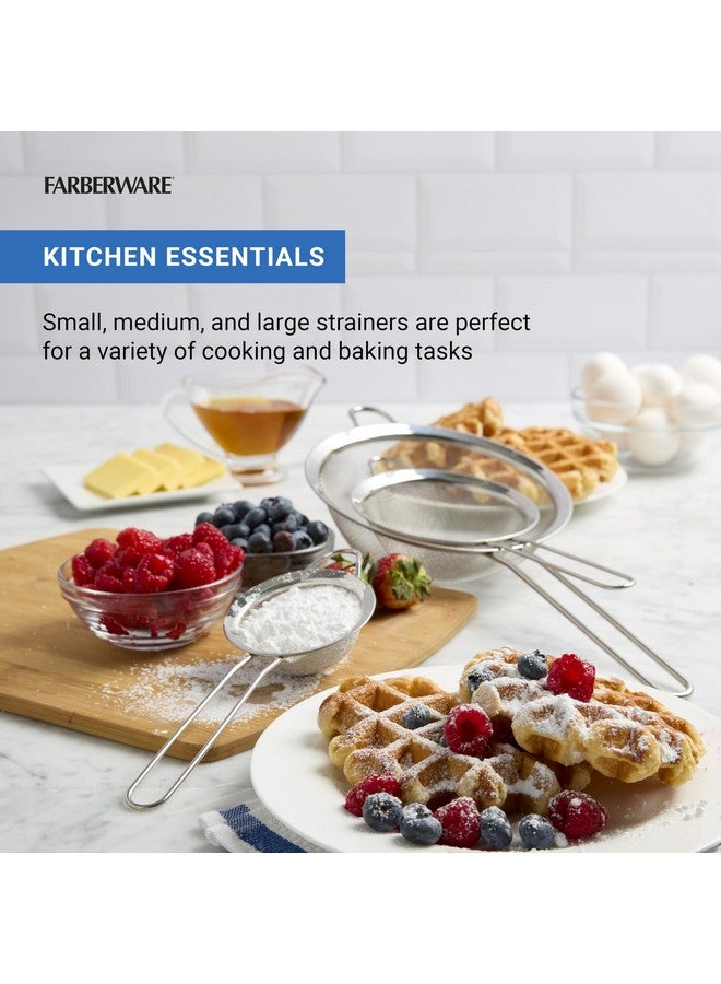 Farberware Professional Set of 3 Strainers, Incudes Small, Medium, and Large Sized Strainers - Image 3