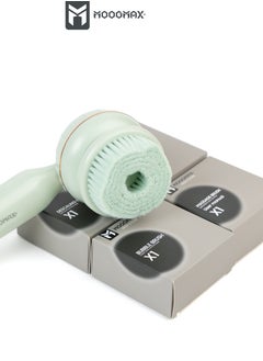 MOOGMAX Electric Body Washing Brush for Back Scrubber in Shower with Five Multi-Use Heads for All Over Body Cleaning & three speed modes. Light Green  - Image 2