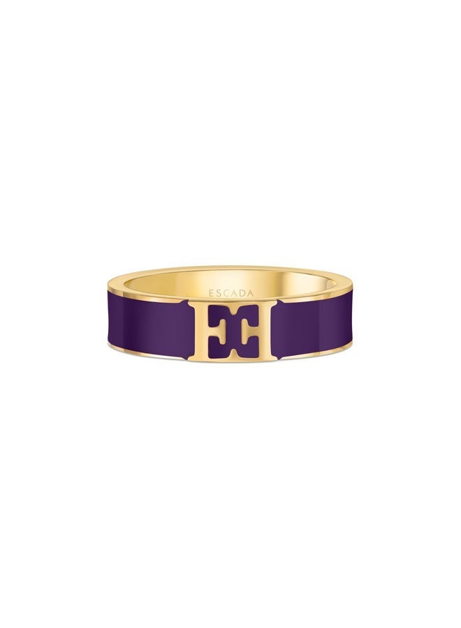 ESCADA Scarlett Gold Plated and Purple Enamel Ring for Women 52mm - Image 2