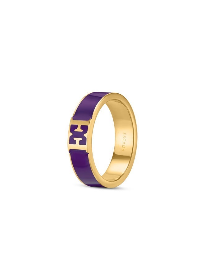 ESCADA Scarlett Gold Plated and Purple Enamel Ring for Women 52mm - Image 1