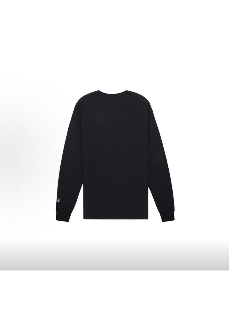 Champion Classic Script Logo Black Long‑Sleeve T‑Shirt Size M - Image 3