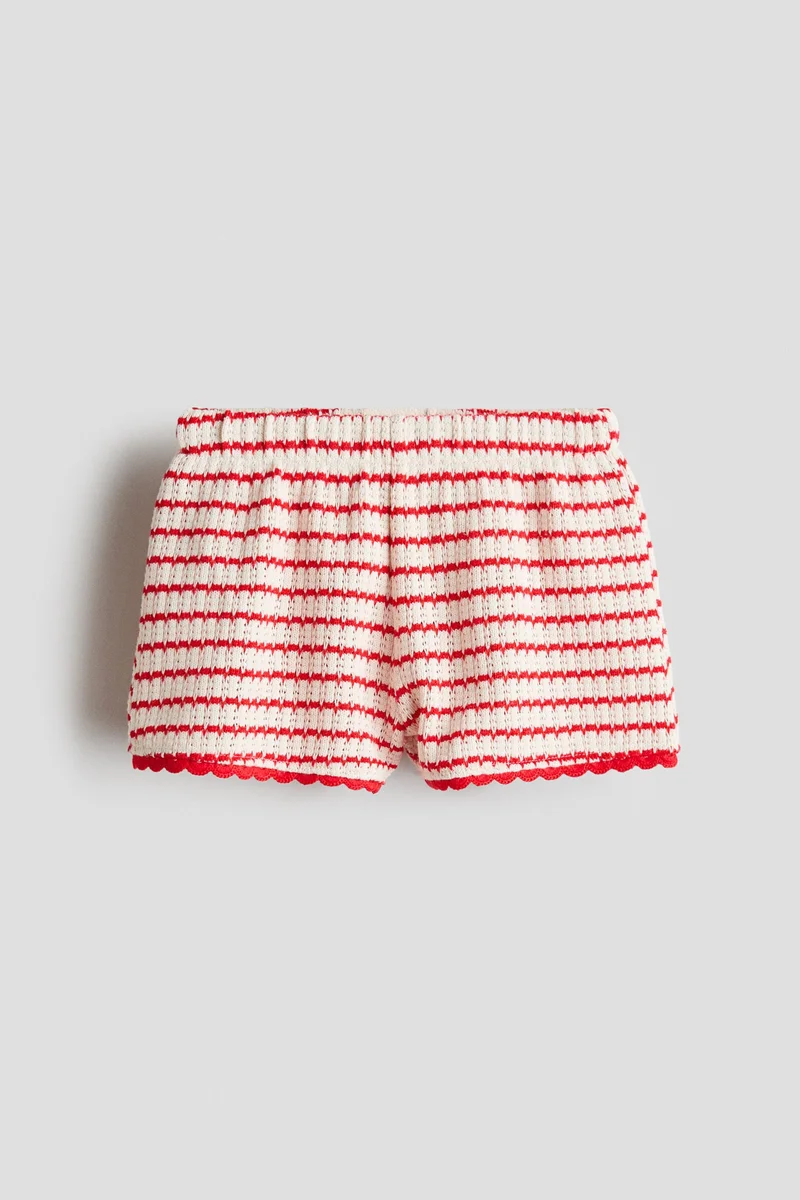 H&M Textured-knit shorts