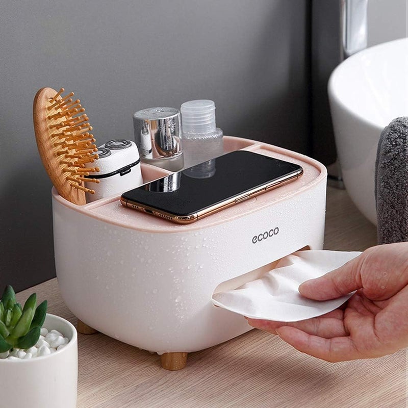 bosig® PVC, Multifunction Box, Pen Holder, Remote Control,Holder, Storage Box, Cosmetic (Pack of 1) - Image 2