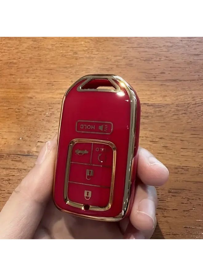 غطاء مفتاح السيارة من مادة TPU البيضاء لهوندا سيفيك أكورد CRV بايلوت ريدجلاين - Image 4