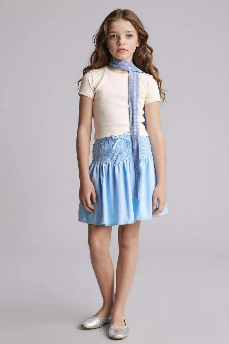 ديفاكتو Girl Linen Look Skirt