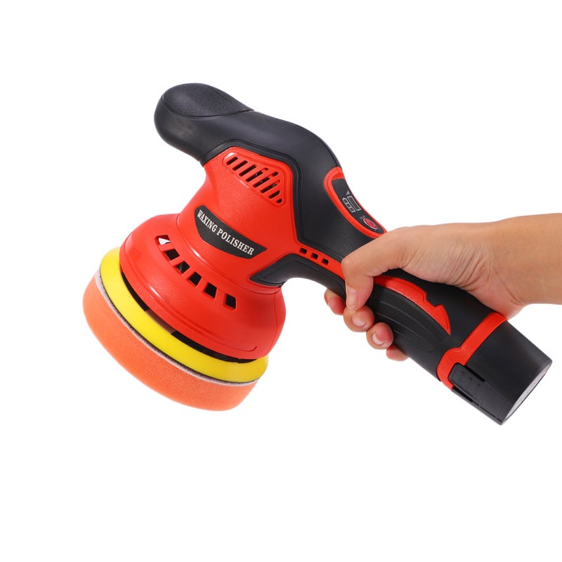 Cordless Car Buffer Polisher, 12V Lithium Rechargeable Battery Brushless Polisher with Variable Speed, 8 Variable Speed 5500RPM for Buffer/Polisher/Sander - Image 4