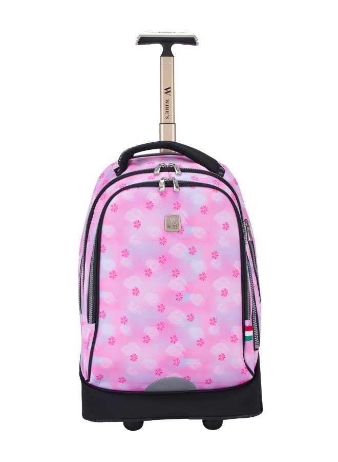 Wires 3 Piece Kids School Trolley Bag laptop compartment Big Wheels With Lunch bag u0026 Pencil Case - Image 2