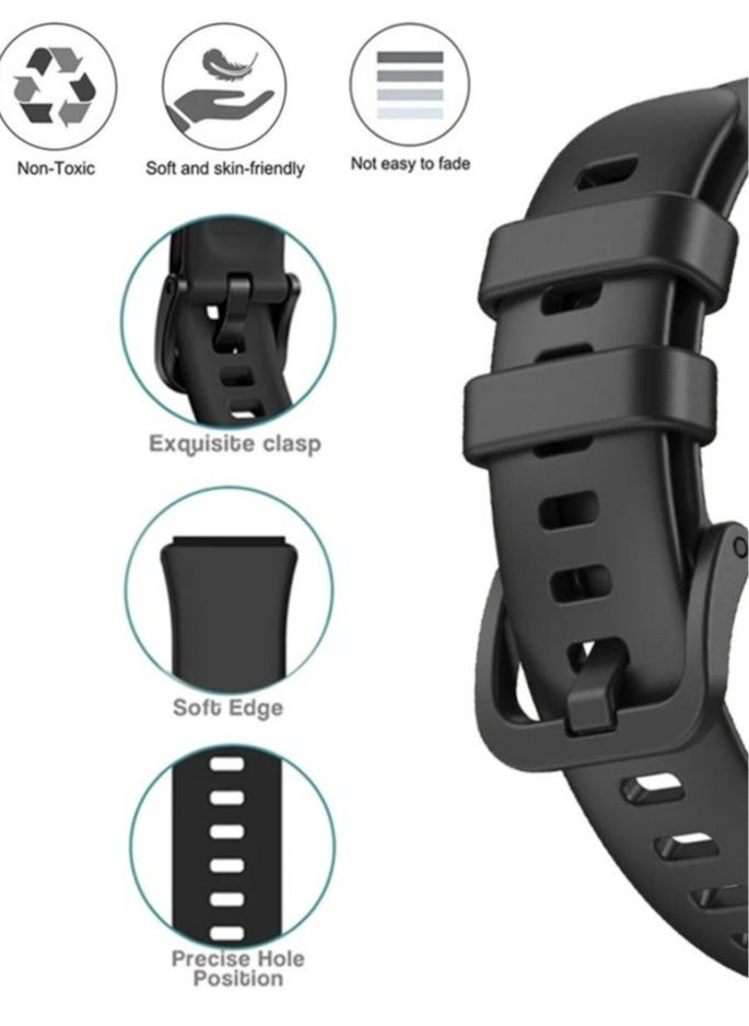 HW - 4Pcs Silicone Watchband For Huawei Band 8 Huawei Band 9 Strap SmartWatch WristbandBracelet Wriststrap Sport Replacement - Image 1