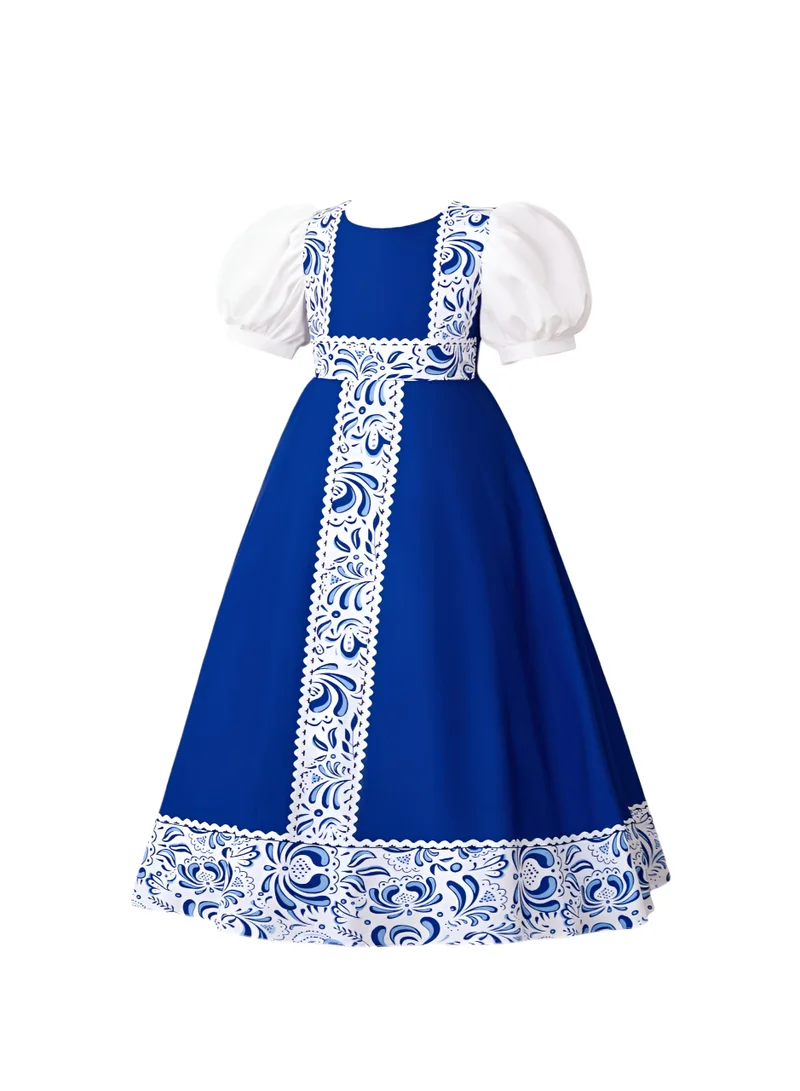 D'Daniela D'Daniela - Mini Mystique Russian SarafanTraditional Dress - Blue
