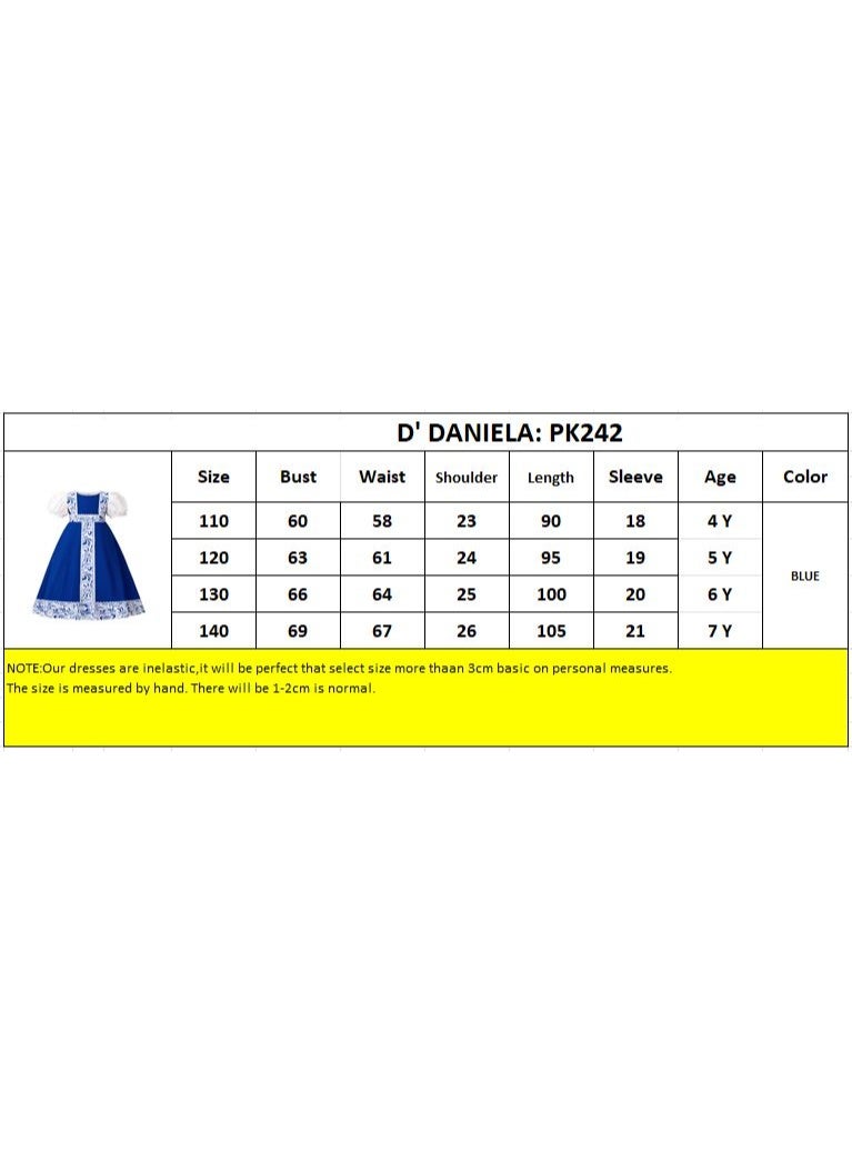 دىدانيالا دانييلا - فستان سارافان روسي تقليدي ميني ميستيك - أزرق - Image 4