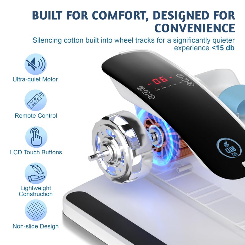 Club Kefi Under Desk Elliptical Machine â€“ Electric Seated Pedal Exerciser for Seniors & Adults, Quiet Ellipse Leg Exerciser with 12-Speed Corded Electric Control, Remote, LCD Foot Pedals for Home Office Workout - Image 2