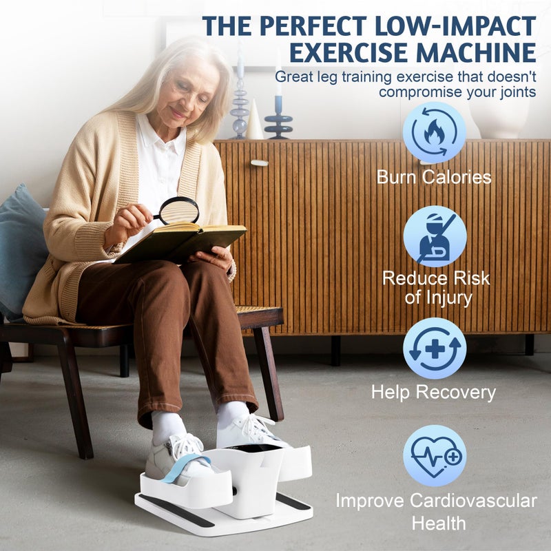 Club Kefi Under Desk Elliptical Machine â€“ Electric Seated Pedal Exerciser for Seniors & Adults, Quiet Ellipse Leg Exerciser with 12-Speed Corded Electric Control, Remote, LCD Foot Pedals for Home Office Workout - Image 3