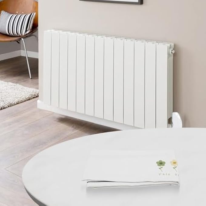 RADIATOR DUST COVER COTTON LINEN MAGNETIC FIXATION SCRATCH RESISTANT RADIATOR PROTECTIVE COVER WHITE PROTECTS RADIATORS FROM DUST DIRT (80X10CM) - Image 3