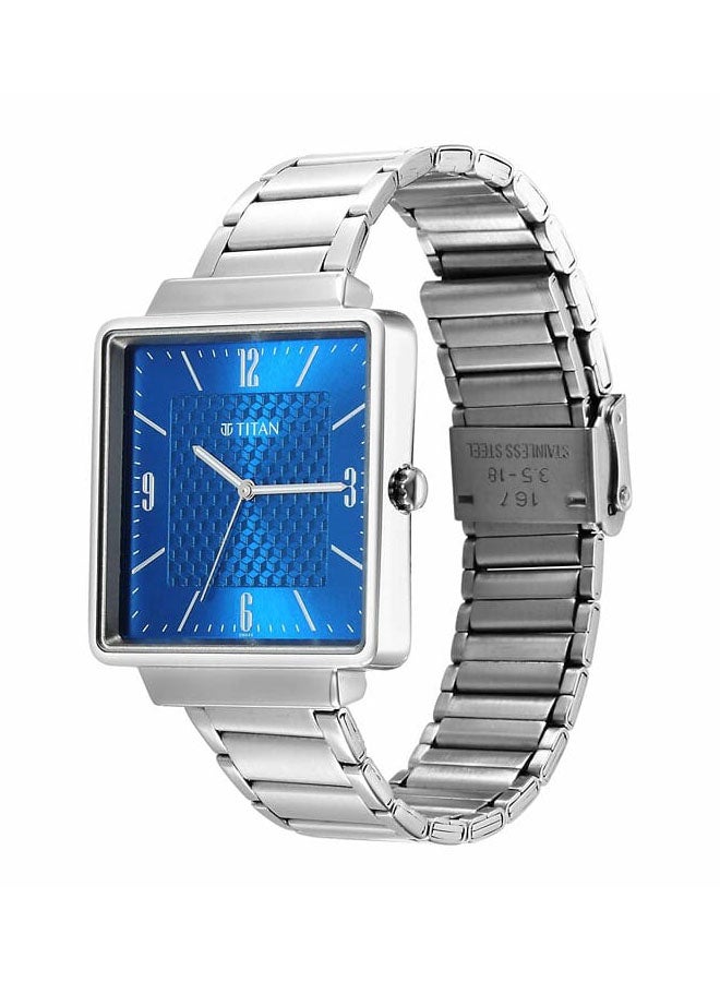 TITAN Blue Dial Stainless Steel Watch For Man 10005Sm01 - Image 3