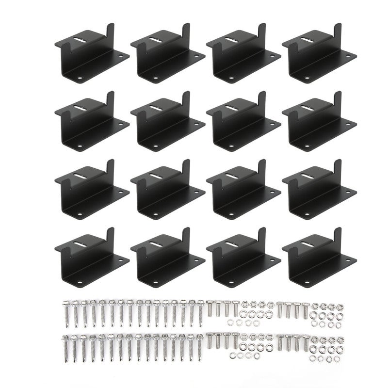 Solar Panel Mounting Bracket Aluminum Alloy Z Shape - High Bending Strength Stainless Steel Fasteners for RV Boat Cement Flat Roof Off Grid PV System - Image 1