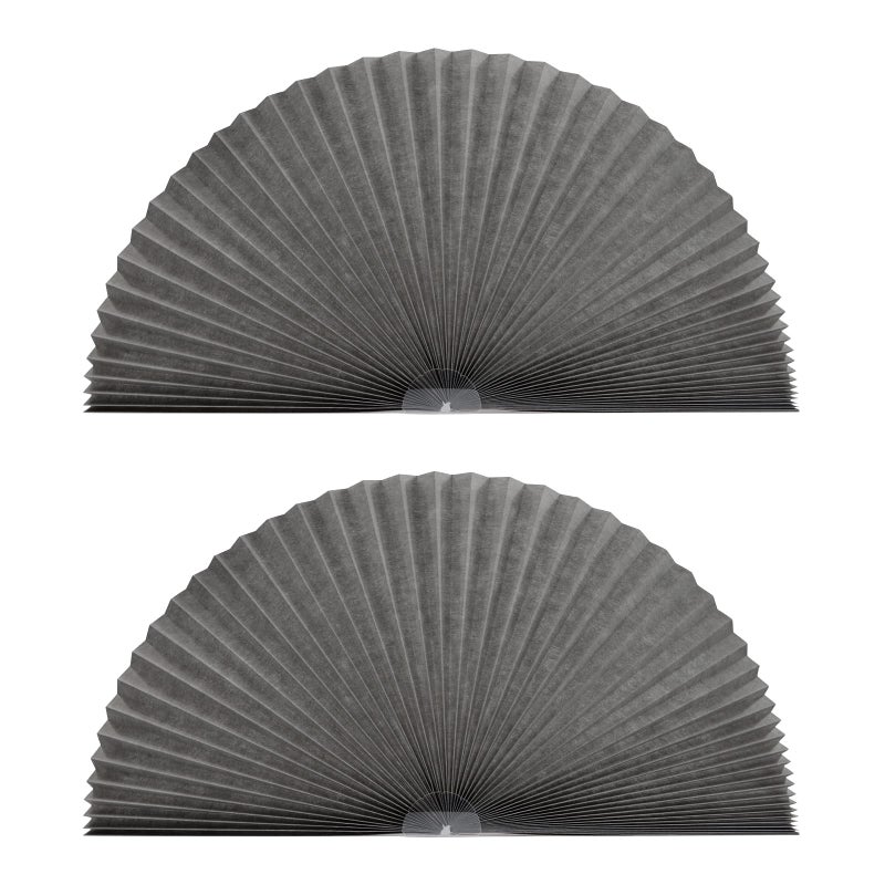 2 Pack Arch Light Filtering Fabric Shade fit for Perfect HalfRound Arch Windows No Tools Installation Grey 72 x 36