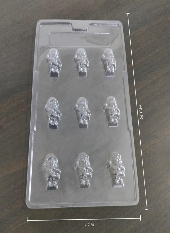 Global+Plus 9 Cavity Santa Shape PVC Mould (Output Chocolate Weight: 12.5 Grams Approx) - Image 2