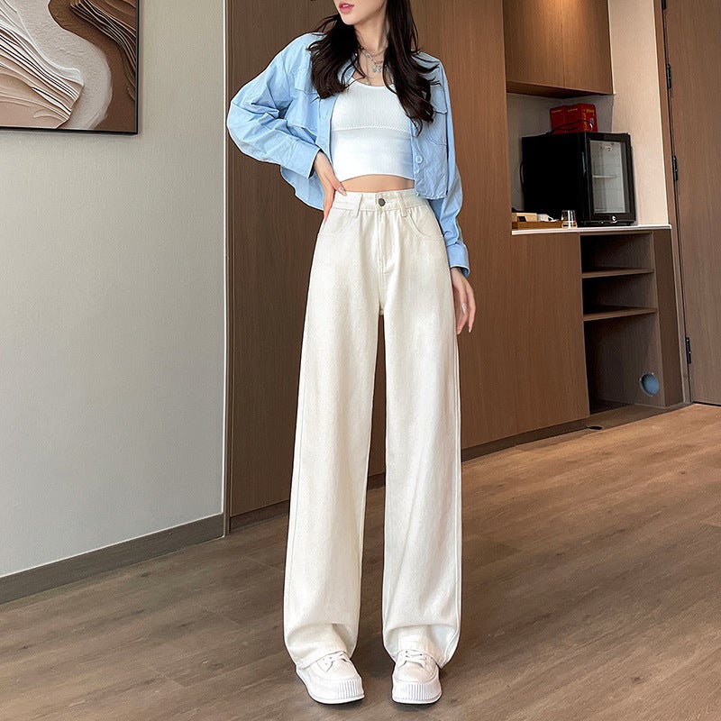 Wide Leg Jeans Women'S Autumn High Waist Slimming Small Straight Leg Pants High Waist Wide Leg Pants Women'S Autumn - Image 2