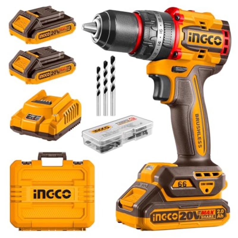 COMPACT BRUSHLESS CORDLESS IMPACT DRILL 66NM CIDLI20668 - Image 1
