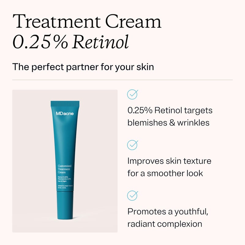 MDacne â€“ Retinol 0.25% and Niacinamide 2% Cream, Reduces Blemishes and Improves Skin Texture without Irritation - Image 2
