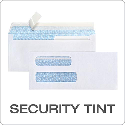 Columbian #8 5/8 Security Envelopes, 500/Box, Double Window, 3-5/8" x 8-5/8", Release & Seal Self Seal, SimplySafe Tamper Evident, White (COLO156) - Image 5