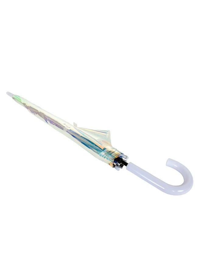 ShedRain Iridescent Stick Umbrella, 50" Canopy Coverage, Crook Handle - Image 4