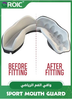 GROIC Sports Mouthguards,EVA Mouthguards,Mouthguard for Braces,Mouthguard Slim Fit,Mouth Guard with Case for Boxing, Basketball, Lacrosse, Football, MMA  - Image 3