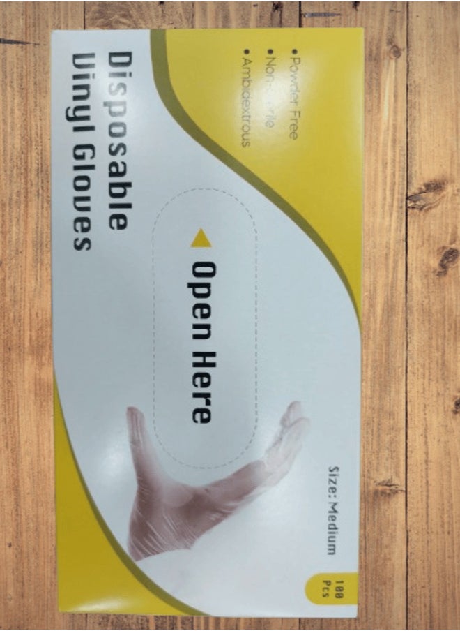 SKY MELD - Vinyl Gloves PF Clear - Powder-Free, Transparent, Disposable gloves - Image 1