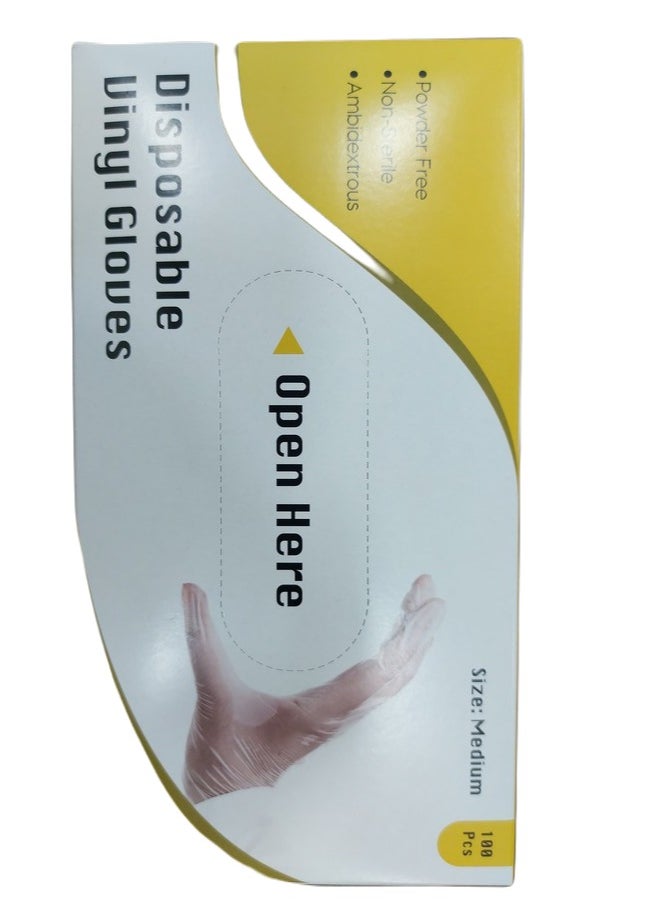 SKY MELD - Vinyl Gloves PF Clear - Powder-Free, Transparent, Disposable gloves - Image 1