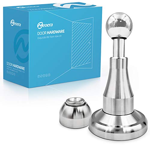Neoera Magnetic Door Stopper, Updated Hydraulic Shock Absorbent Technology, Soft-Catch Magnetic Hold, Premium 304 Stainless Steel, Anti-Rust, Heavy Duty for Various Door Types, Wall Mount 1Pack - Image 1
