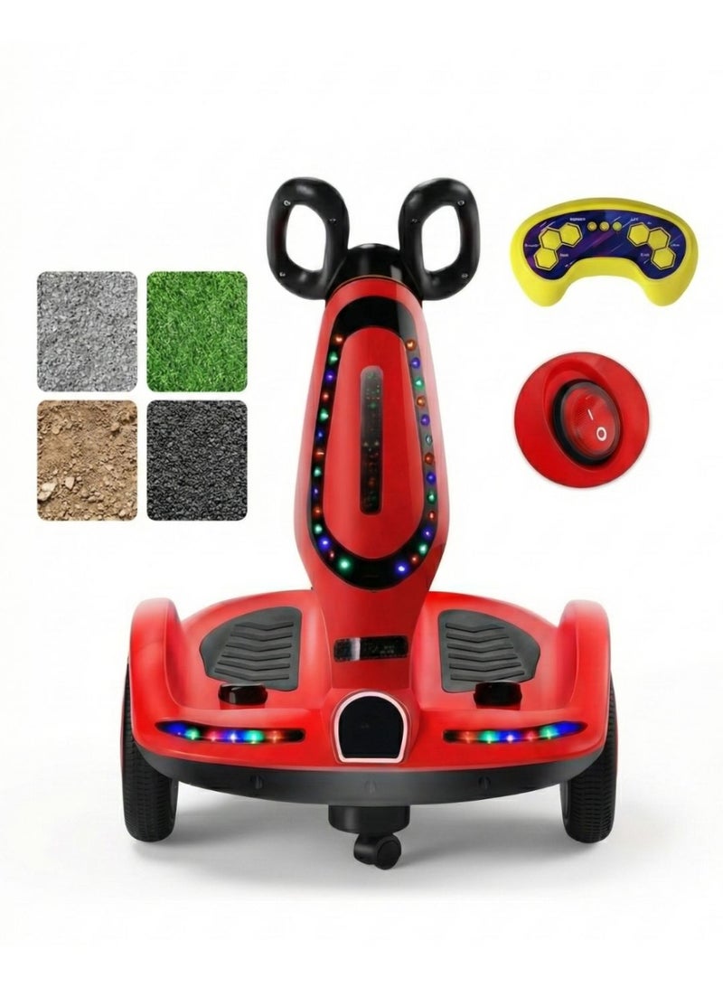 Portbae Kids Smart Electric Scooter 6V, Upgraded Edition | Remote Control, 360-Degree Rotation, Music, LED Lights & Comfortable Seat - Image 4
